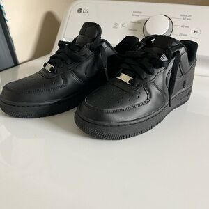 Nike Kids Black Air Force 1s